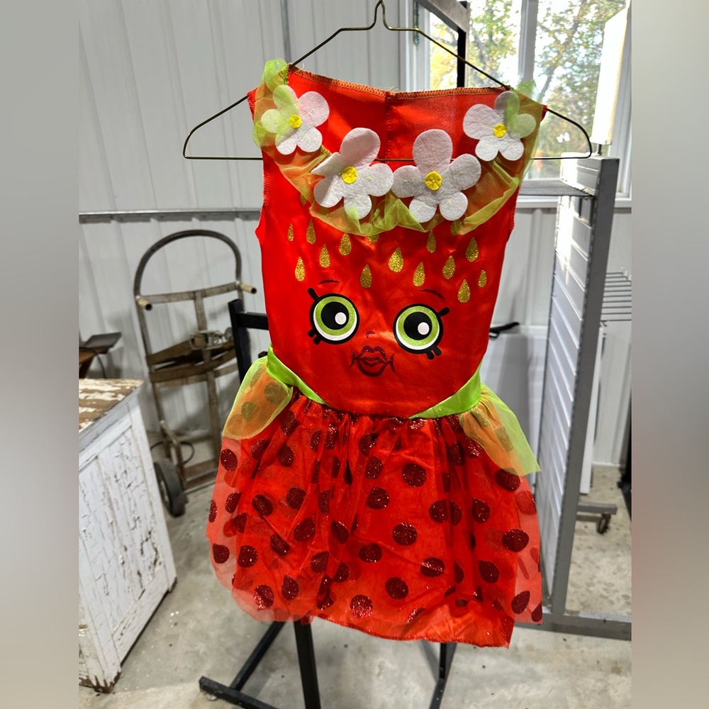 Red and Green Strawberry Costume Dress